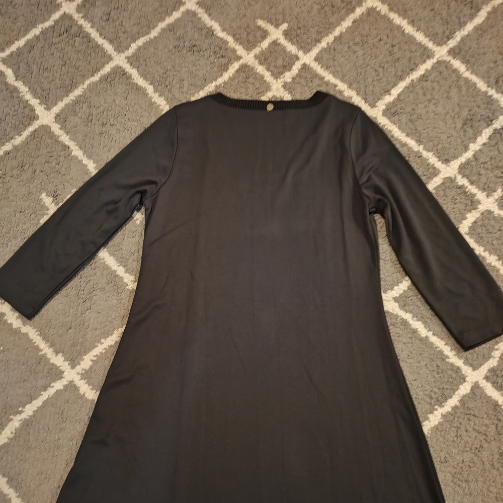 Soft Surroundings Black Maxi Dress Size MT Long Sleeve - Picture 6 of 7